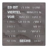 Filius 0401-4 Wortuhr Tisch- und Wanduhr Anthrazit 28 cm