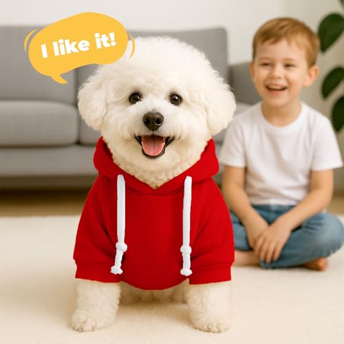 PETCARE Basic Dog Hoodie Sweaters for Small Medium Large Dogs Cats Puppy Clothes Soft Warm Fleece Dog Hoodies Sweatshirt with Small Pockets Fall Winter Chihuahua Dachshund Golden Retriever Outfits by Petcare - Image 8