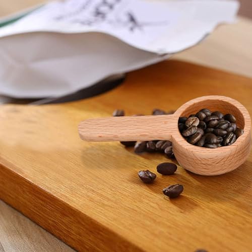 Dokeno Kaffeedosierlöffel Holz, 2 Stück Kaffeelöffel Portionierer Holz Kaffee Messlöffel Buche für Mehl/Teeblatt/Kaffeebohnen/Süßigkeiten/Gewürze -1 Esslöffel, 20ml/8g