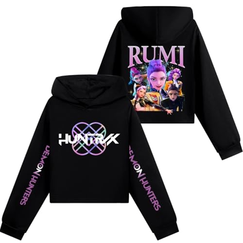 Sudadera con capucha unisex para niños, diseño de anime, gráfico, Rumi Demon...