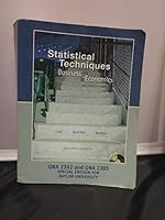 Statistical Techniques in Business & Economics Special Edition for Baylor University 0077459083 Book Cover