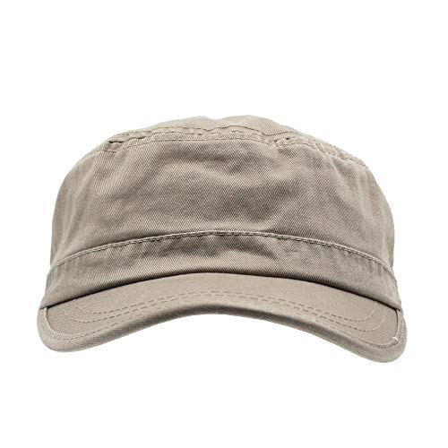 Image of The Vintage Year Heavy Stitching Washed Cotton Cadet Hat - Durable Military Baseball Cap for Men & Women, Outdoor Casual Wear