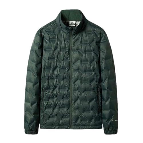 Manteau de randonnée pour homme veste d'hiver en duvet avec col montant en relief