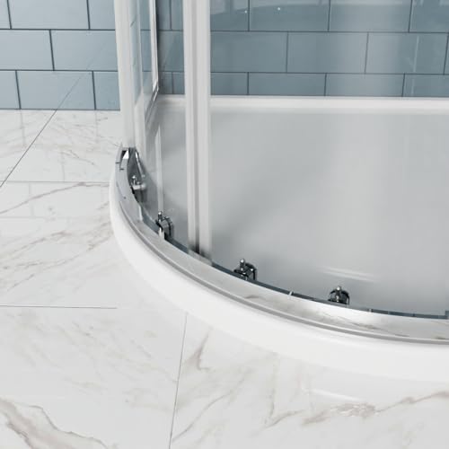 NRG 700 x 700mm Chrome Framed Quadrant Shower Enclosure Sliding Door for Wet Room Cubicle Enclosures