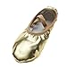 MSMAX Ballet Shoes for Girls Toddler Halloween Shoes Split Sole Dance Slipper Gold 7 M US Toddler