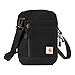 Carhartt Water Resistant Nylon Duck Crossbody Wallet W/Adjustable Strap and Zipper Closure, Black, One Size immagine