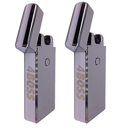 4BOSS LUXURY USB Rechargeable Electronic lighter survival Windproof, flameless, safety, no gas and fluid required, energy-saving double arc lighter.