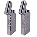 4BOSS LUXURY USB Rechargeable Electronic lighter survival Windproof, flameless, safety, no gas and fluid required, energy-saving double arc lighter.