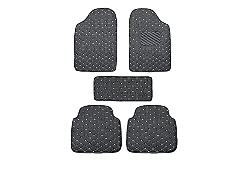 Image of Leather 5D Car Floor Mats for for Wagon R Lxi 1.0 Cng (Black) Pack of 1