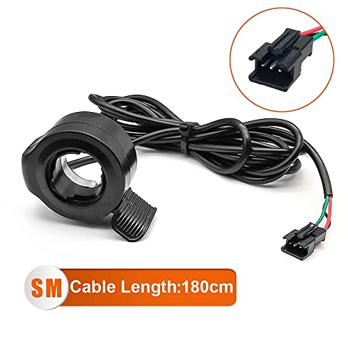 Acelerador de polegar de bicicleta elétrica 130X 24V 36V 48V 60V 72V SM/conector impermeável Ebikes