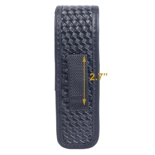 TAFTACFR Molded Flashlight Pouch Tactical Flashlight Holster with Hidden Snap Flash Light Case for Duty Belt