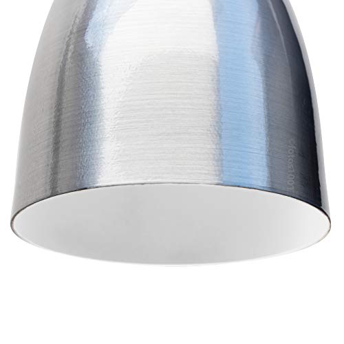 Combo Kit com 2 Pendentes Soft Cone Escovado Luminária Alumínio Lustre 18Cm Sala