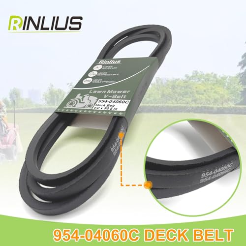 Rinlius Mower Deck Belt 954-04060C for Craftsman Troy-Bilt Cub Cadet John Deere MTD 42 inch Decks 954-04060B 954-04060 754-04060 754-04060C Lawn Mowers(1/2" x 96.5") by Rinlius - Used condition - Image 5