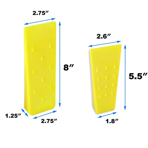 6 Pack Tree Felling Wedges With Spikes For Safe Tree Cutting – 3 Each Of 8” And 5.5” Wedges With Storage Bag; 6 Felling Dogs To Guide Trees Stabilize And Safely To Ground For Loggers And Fallers #TOP2