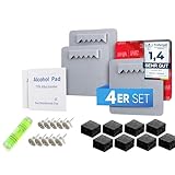 ✅𝗔𝗟𝗟𝗘𝗦 𝗪𝗜𝗖𝗛𝗧𝗜𝗚𝗘 𝗜𝗠 𝗦𝗘𝗧 - Das absolute Komplettpaket: 20 Bilderhaken selbstklebend, 25 Nägel, 20 Abstandhalter, 5 Reinigungstücher, Wasserwage inkl. deutscher Anleitung für Aufhänger für Bilder.