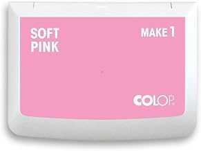 COLOP Make Series Premium Ink Stamp Pad – Standard Water-Based & Acid-Free Non-Toxic Ink for Rubber Stamps, Crafting, and Scrapbooking (Soft Pink, 3.5" x 1.94")