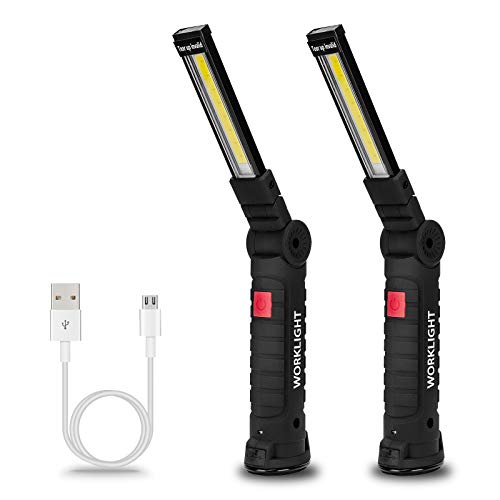 Lmaytech Tool Gifts for Men 2Pack Rechargeable LED Work Lights with Magnetic…