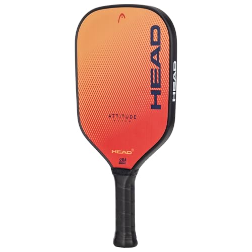 HEAD Attitude SUPRM raquette de pickleball rouge et orange pour joueurs passionnés