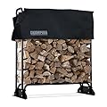 Champion Power Equipment 201163 Inch Firewood Heavy Duty Log, 48" Wood Rack + Cover, Weather Resistant Cover Included