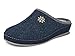 Produktbild SCHAWOS Filz Hausschuh für Damen, Qualitäts-Pantoffel, mit anatomisch geformtem Fußbett und aktiver Fersendämpfung, Modell: Lisa (41 EU, Marine, numeric_41)