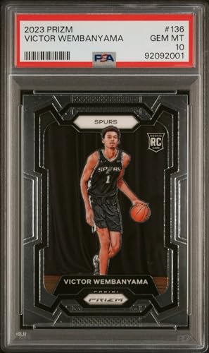 Psa 10 Victor Wembanyama Panini Prizm #136 Basketball Rookie Card Superstar Player Rookie Of The...
