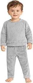 Pijama Infantil Microfibra Fleece, Conjunto Manga Longa para Meninos e Meninas, Inverno, 100% Poliéster