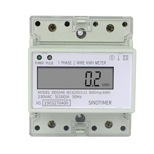 Compteur d'énergie monophasé 230V AC 50Hz wattmètre électrique Rail Din DDS546 écran LCD 4P