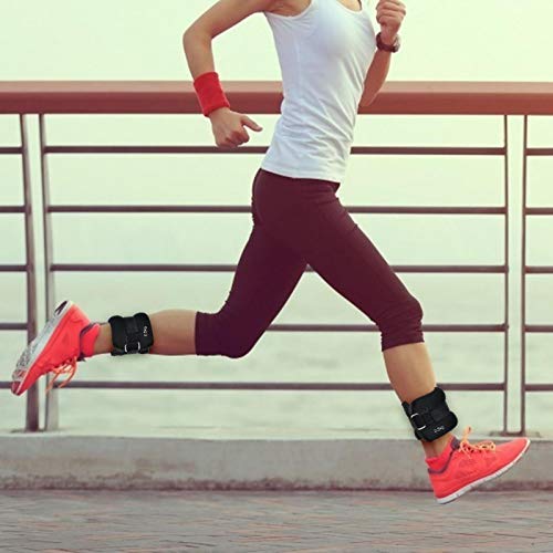 Saco de areia de exercício preto de alça ajustável, 2 * 0,5 kg de pano elástico e saco de areia de f