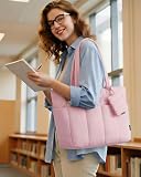 LOVEVOOK Torebka damska, torba na zakupy, z zamkiem błyskawicznym, lekka torba robocza, torba szkolna, torba nauczycielska z kieszenią na laptopa, torba podręczna dla kobiet, do pracy, biura, na
