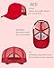Gelante Mesh Trucker Baseball Cap Snapback Hat Structured Front Panel 1200-1PC Red