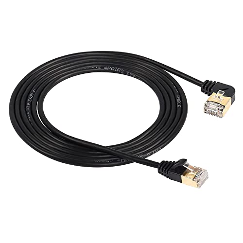 CABLESETC-CAT8-Crystal-head-Gold-plated-Slim-Flexible-high-speed-CAT-8-network-cable-10-Gigabit-90-degrees-angled-bent-2m-Black-RIGHT