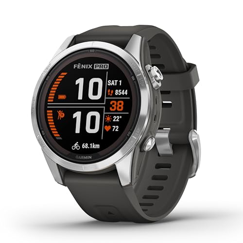 Garmin fēnix 7S Pro – GPS-Multisport-Smartwatch mit Solarladelinse, Farbdisplay und Touch-/Tastenbedienung, TOPO-Karten, über 60 vorinstallierte Sport-Apps, Music Pay Garmin fēnix 7S Pro – GPS-Multisport-Smartwatch mit Solarladelinse, Farbdisplay und Touch-/Tastenbedienung, TOPO-Karten, über 60 vorinstallierte Sport-Apps, Music Pay