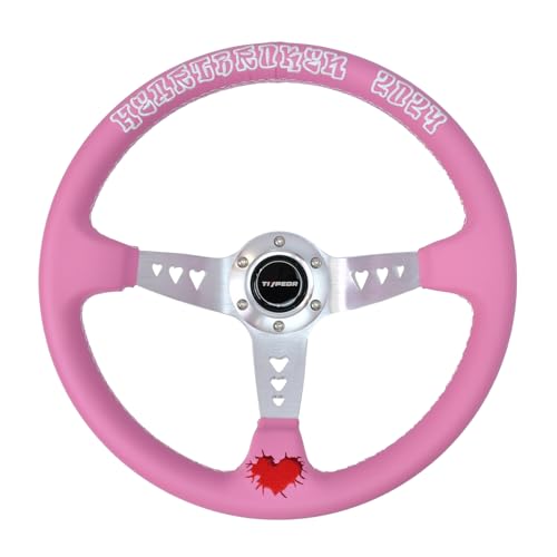 TIYPEOR 350mm�s���N�X�e�A�����O�z�C�[�� �ėp�^�C�v�E90mm�f�B�[�v�E�n�[�g�^�X�|�[�N ���ԁE�h���t�g�ԁE�V�~�����[�^�[�Ή�