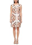 mit Allovermuster s.Oliver BLACK LABEL Damen Kleid mit Schmuck-Detail White Batik Print 46