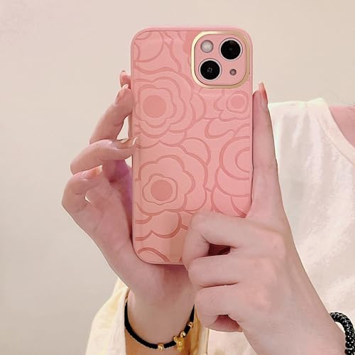 Protection d'objectif iPhone 13 fleur antichoc et anti-rayures