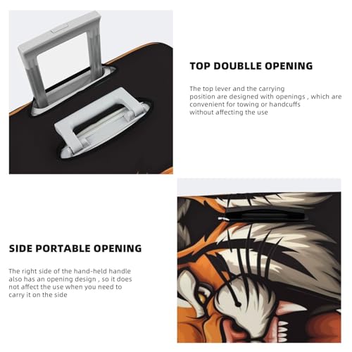 Luggage Cover Elastic Washable Suitcase Protector Big mouth tiger Suitcase Covers for Luggage 18-32 Inch Portable Travel Luggage Covers Sleeve Dust-proof Anti-Scratch Baggage Covers4