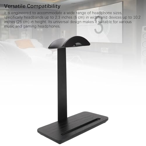 Nurnesy Casque Stand Universel Bois en Alliage D'aluminium D'économie D'espace Titulaire De Bureau pour Musique Gaming Casque – vue 3