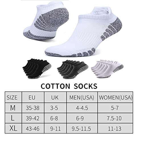 WoKuAng Heren Atletische Sok 6 Paar Running Sokken Trainer Sokken Voor Mannen Vrouwen Katoen Enkelsokken Laag Cut Ademend Sport Sokken - Afbeelding 3