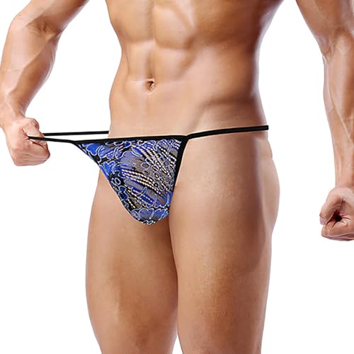 Lace Thongs for Men Sexy Sissy G-String Underwear Slutty Panties Low Rise Briefs Underpants for Sex Naughty4
