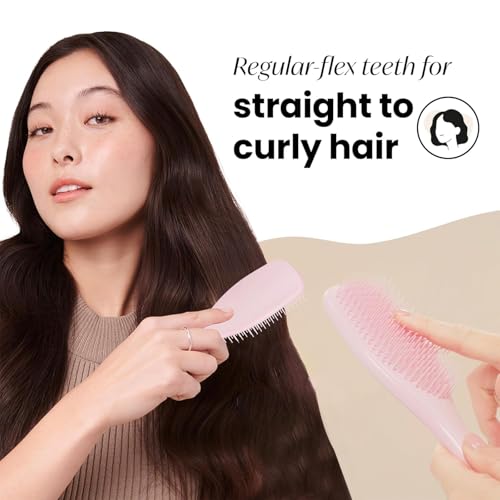 Image of Lyrovo Ultimate Hair Brush Comb for Women for Wet & Dry Hair Eliminates Knots & Reduces Breakage for All Hair Types (Pink)