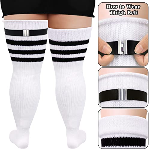 Sarfel Plus Size Thigh High Socks for Women Thick Thighs Plus Size Thigh High Stockings Over the Knee Socks Knit Extra Long2