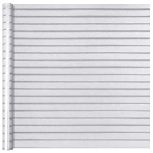 rabbitgoo Vinilo Ventana Privacidad de Rayas 60x200cm, Vinilos para Cristales Electroestático, Lámina Ventana Translucido Anti UV, Vinilo Adhesivo Cristal Decorativos para Oficina Cocina Salón