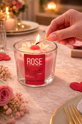 Image of Luxury Duo Scented Candle Gift Set - Rich Coffee Latte & Velvet Rose Fragrance | Premium Home Decor, Romantic Ambience, Party & Celebration Candles with Elegant Gift Box