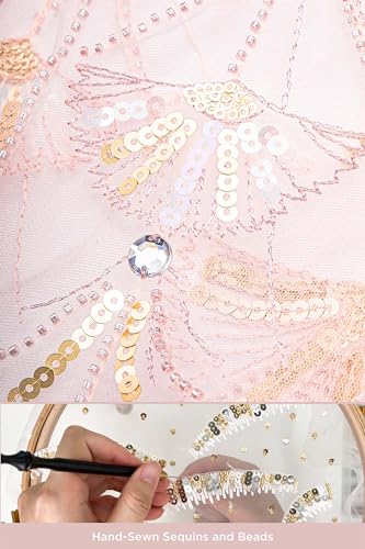 Princess Cape for Girls - Sparkle Sequin Beaded Shawls and Wraps for Dresses4