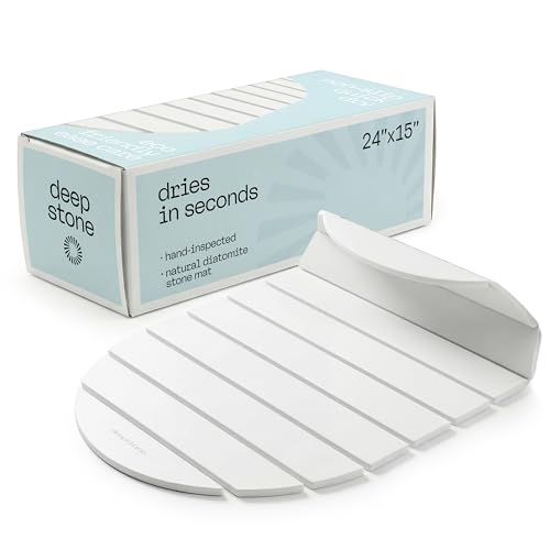 Deepstone Foldable Stone Bath Mat – Large Diatomaceous Earth Mat,