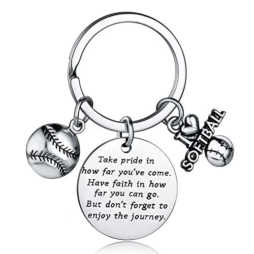 YEEQIN Softball Player Gifts Keychain Inspirational Gifts For Softball Lover