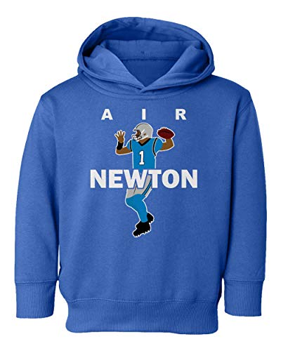 Baku Apparel Carolina AIR Newton Football Little Kids Girls Boys Toddler Hooded Sweatshirt (Royal, 5T)