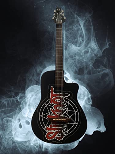 Instrumentos Musicales, Toy Guitarra Miniatura Hecho a Mano Coleccionable Mini Guitarra Artesanía Mexicana para Regalos (Slipknot)