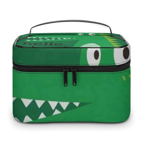 メイクボックス コスメ収納 大容量 かわいい面白いワニ Hello Bro 化粧ポーチ 化粧品入れ メイク収納ケース 軽量 持ち運び アクセサリー 小物入れ おしゃれ 旅行 出張用 プレゼント