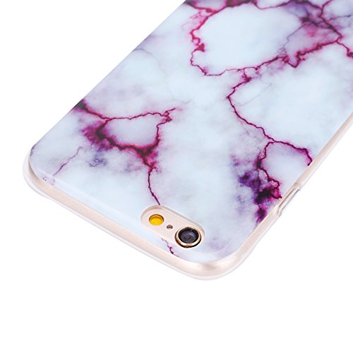 Iphone 6 Plus Case, Iphone 6S Plus Case, Phezen Imd Purple Marble Pattern Imd Design Cute Creative Anti-Scratch Bumper Ultra Slim Tpu Soft Case Rubber Silicone Skin Cover For Iphone 6/6S Plus 5.5 Inch #TOP3